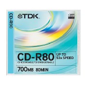 CD-R 52x TDK - Com caixa